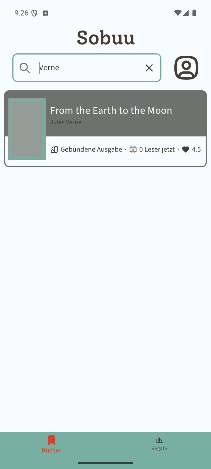 Sobuu-Buchsuche mit einem passenden Titel, Autor, Buchformat und Bewertung.